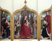 Gerard David Triptych of the Sedano Family oil
